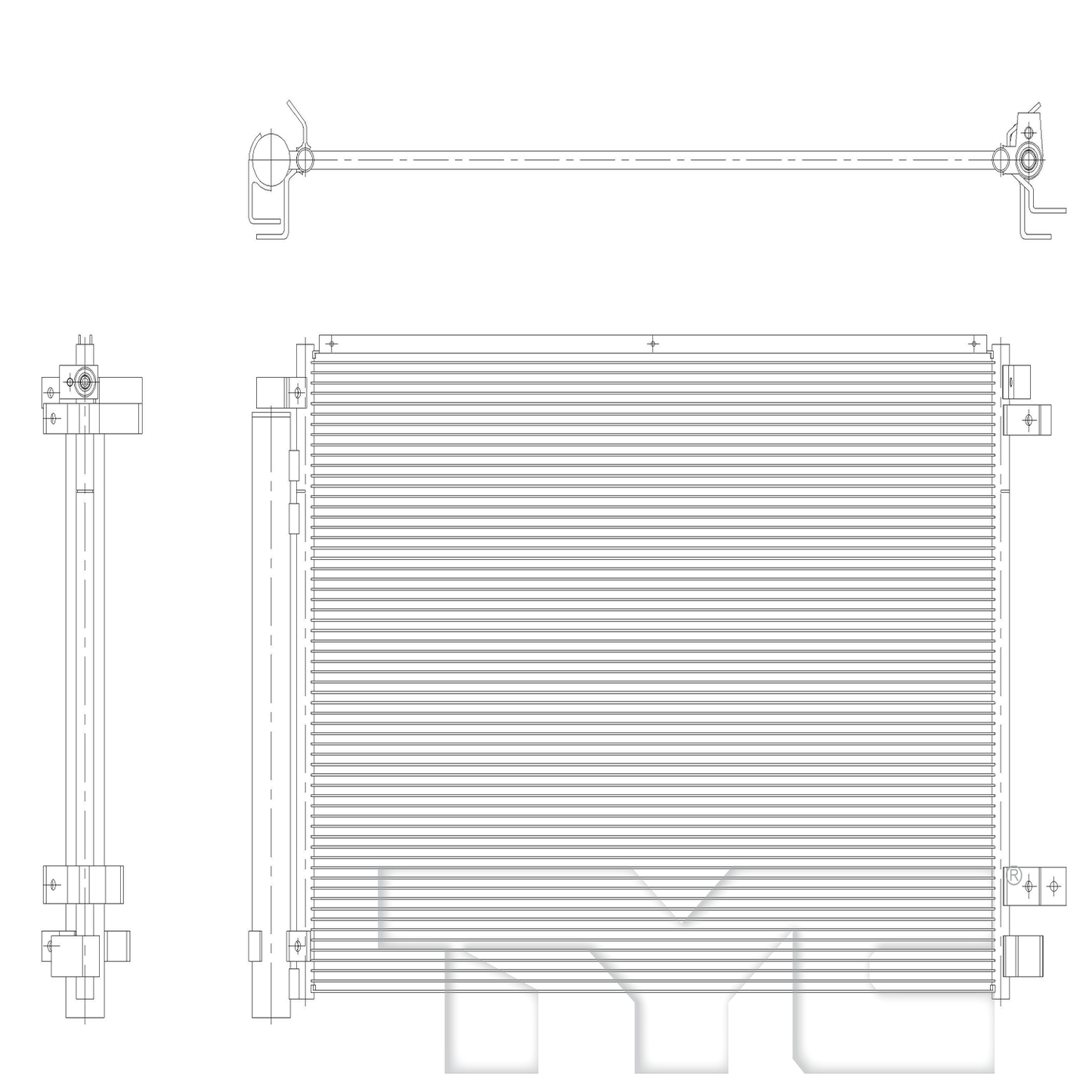 TYC AC Condenser for FORD MUSTANG 2024-2025 OEM # PR3Z 19712 B