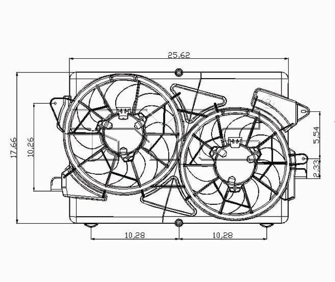 TYC Cooling Fan Assembly for Chevrolet Equinox 2005 OEM # 89022508