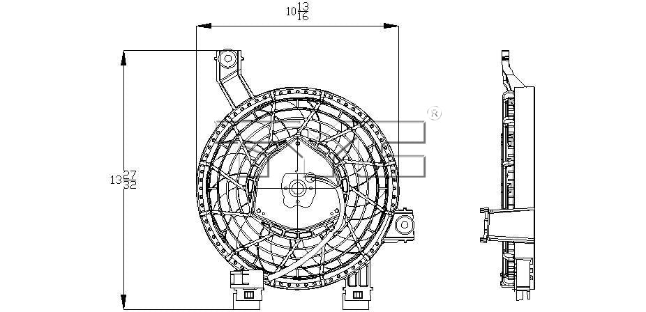 TYC Cooling Fan Assembly for Lexus GX470 2003-2009 OEM # 88590-60040