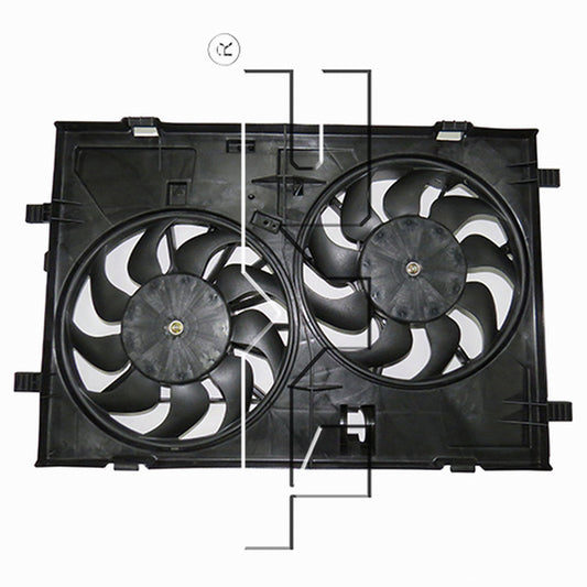TYC Cooling Fan Assembly for Lincoln MKZ 2007-2009 OEM # 7H6Z 8C607 A