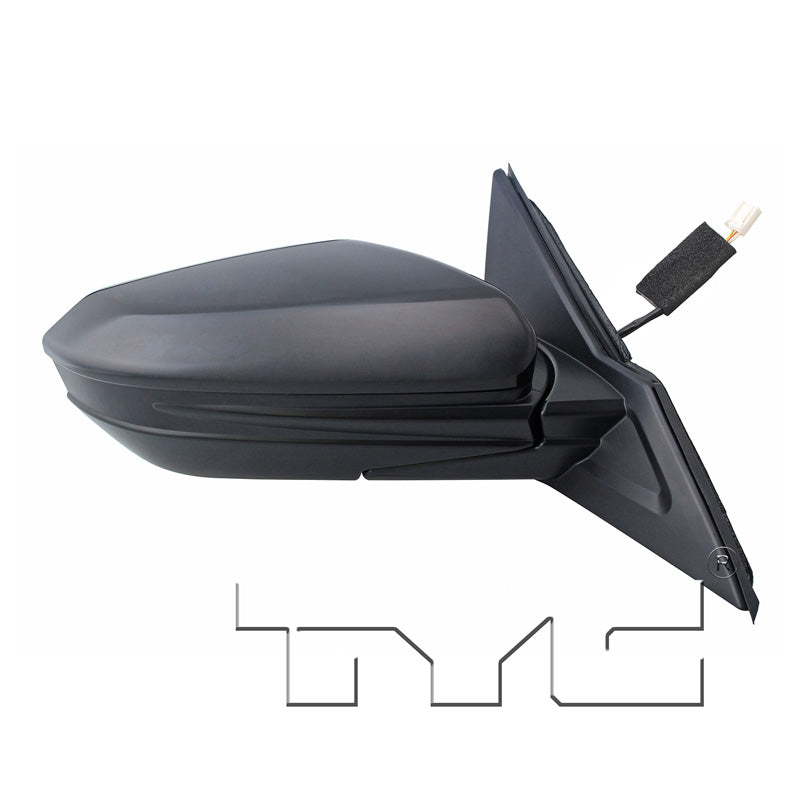 Honda Passenger Side Mirror with OEM #  76201-TBA-A11ZF TYC #  4720631