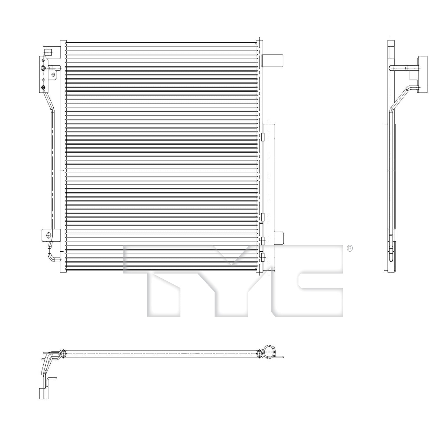 Jeep A/C Condenser with OEM # 68377850AA TYC #  30241