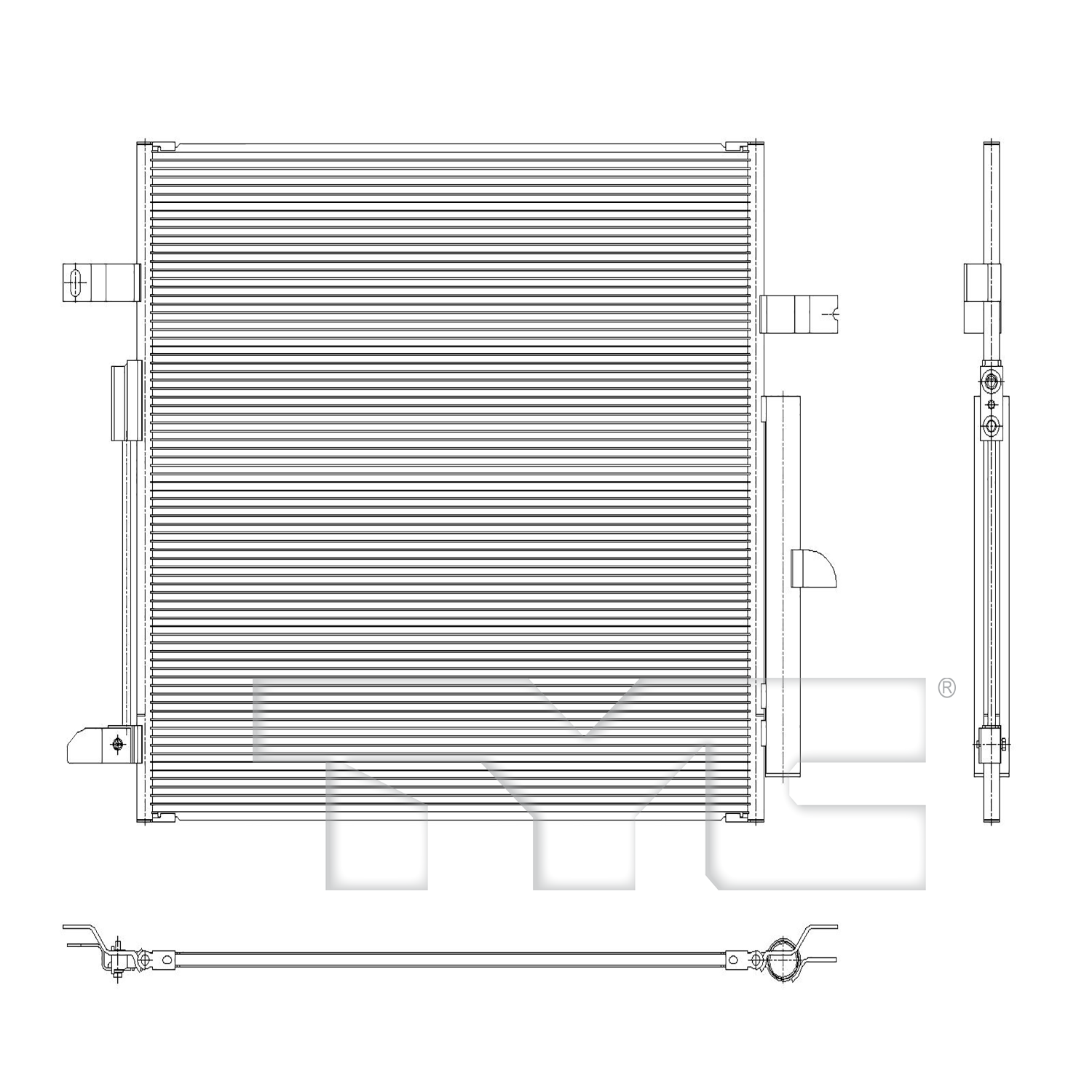 Jeep A/C Condenser with OEM # 68468125AA TYC #  30315