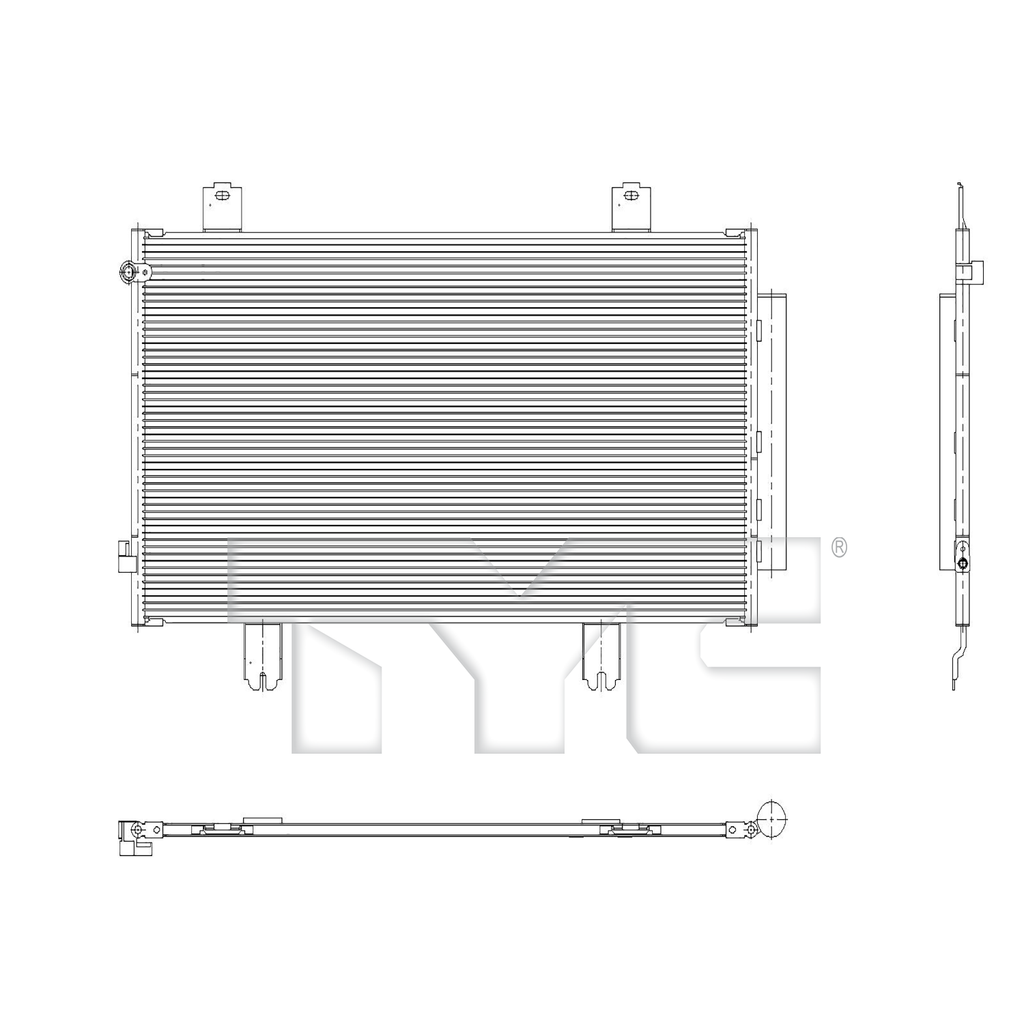 Acura A/C Condenser with OEM # 80100-TGV-A01 TYC #  30281