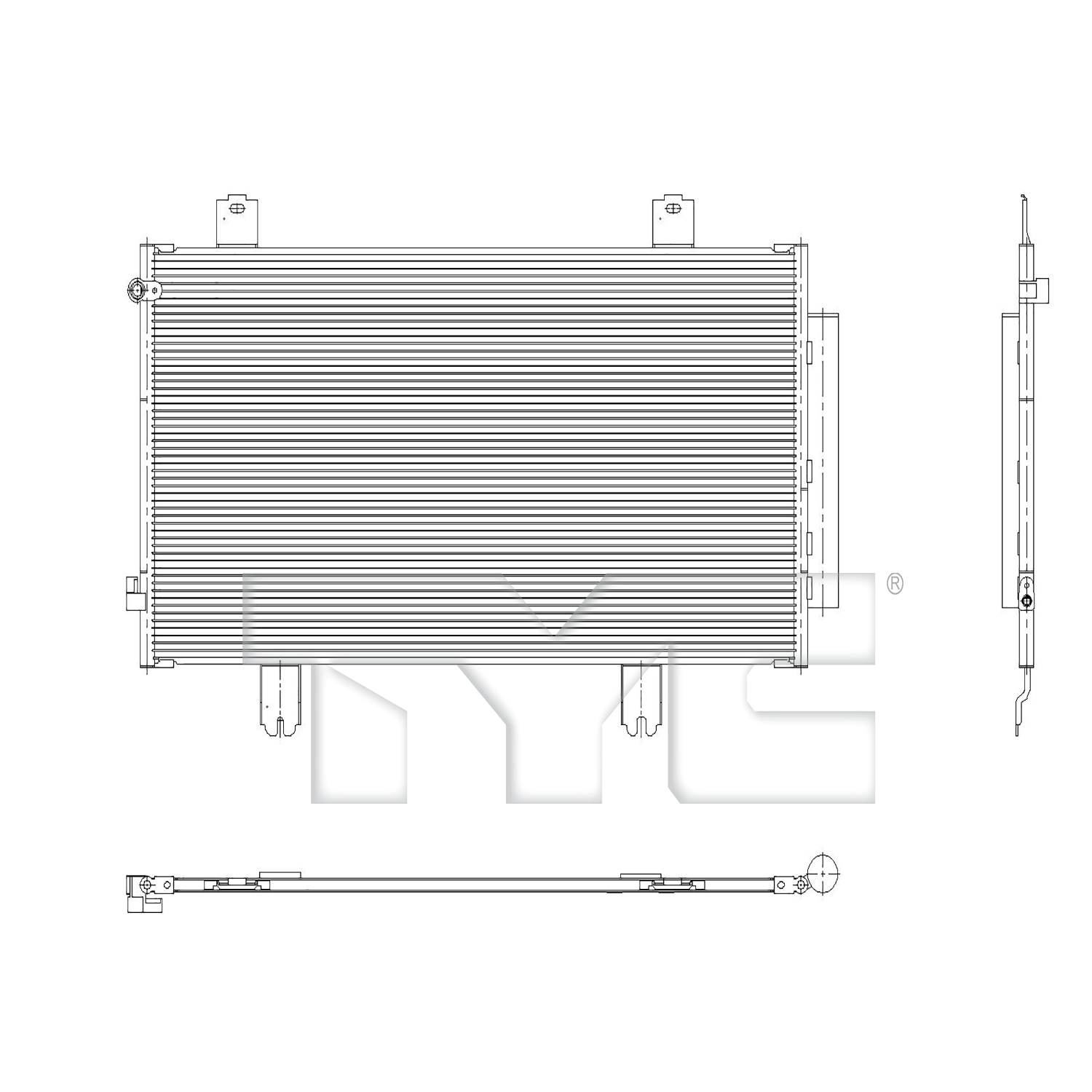 Acura A/C Condenser with OEM # 80100-TGV-A01 TYC #  30281
