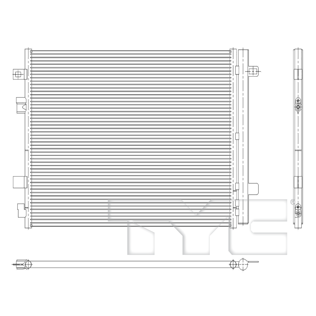 Buick Chevrolet GMC A/C Condenser with OEM # 86515474 TYC #  30302