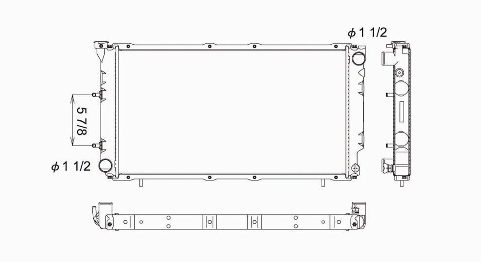 Subaru Radiator with OEM #  45199AA101 TYC #  1183