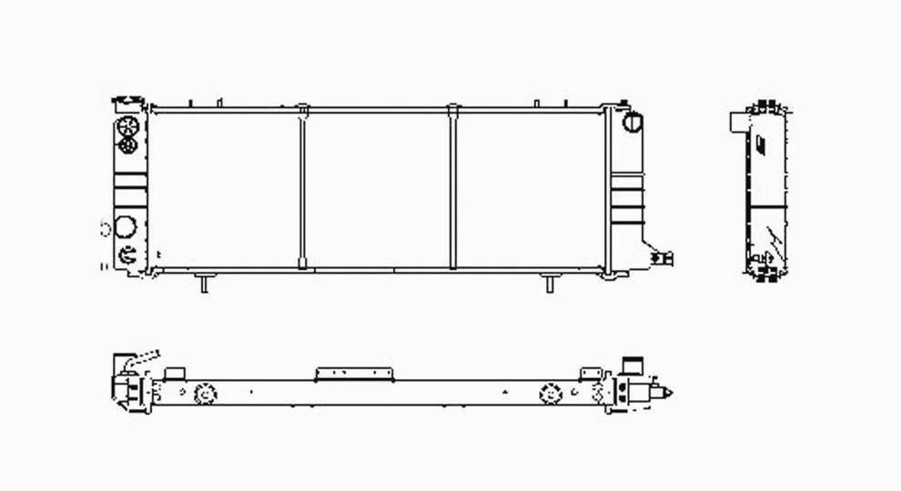 Jeep Radiator with OEM #  52079682AF TYC #  1193