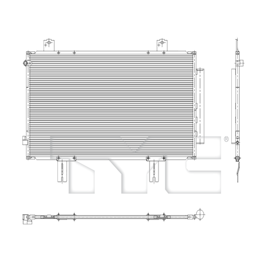 TYC AC Condenser for ACURA TLX 2021-2025 OEM #  80100-TGZ-A01