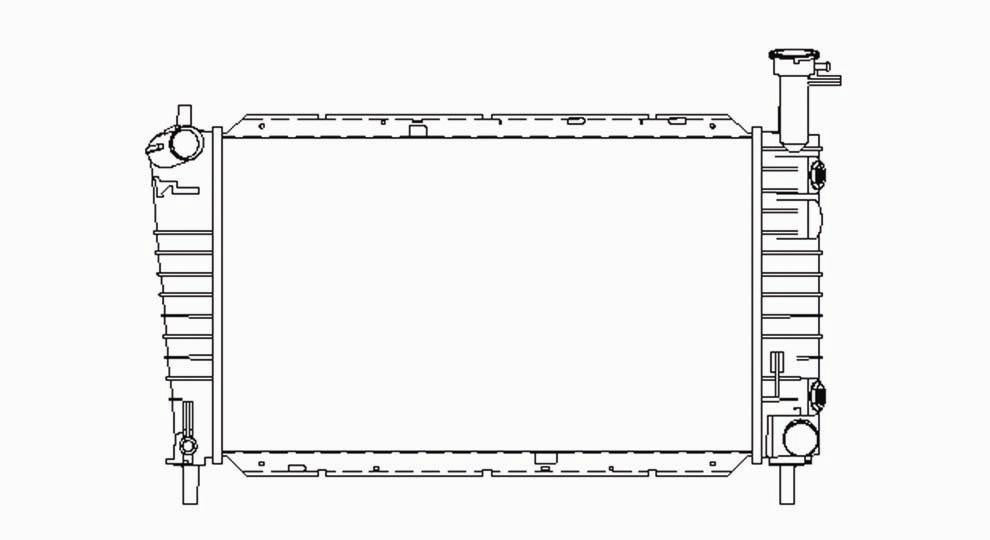 Ford Lincoln Mercury Radiator with OEM #  E7DZ 8005 C TYC #  1094