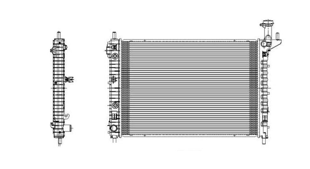 Buick Chevrolet GMC Saturn Radiator with OEM #  84079536 TYC #  13007