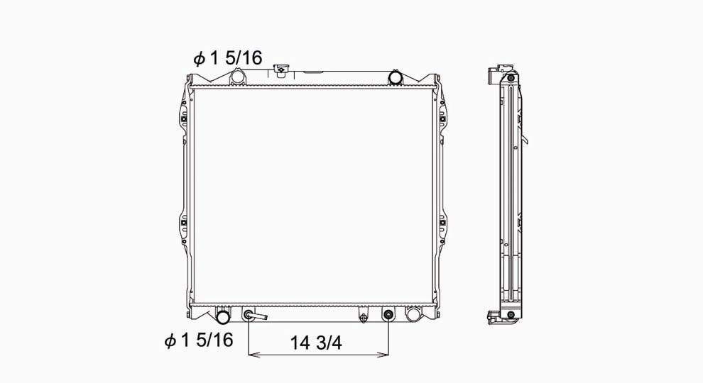 Toyota Radiator with OEM #  16410-AZ011 TYC #  1998