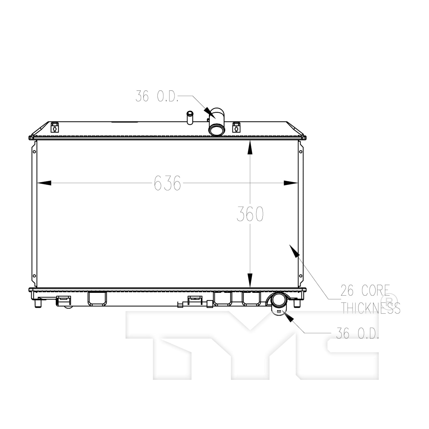 Mazda Radiator with OEM #  N3H6-15-200D TYC #  2695