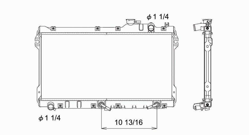 Mazda Radiator with OEM #  BPE9-15-200 TYC #  1140