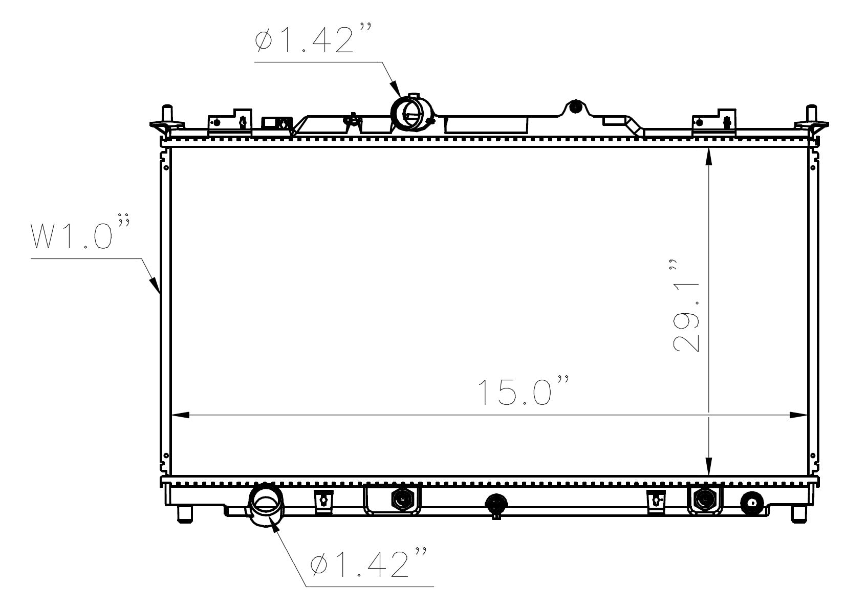 Mazda Radiator with OEM #  CA38-15-200A TYC #  13390