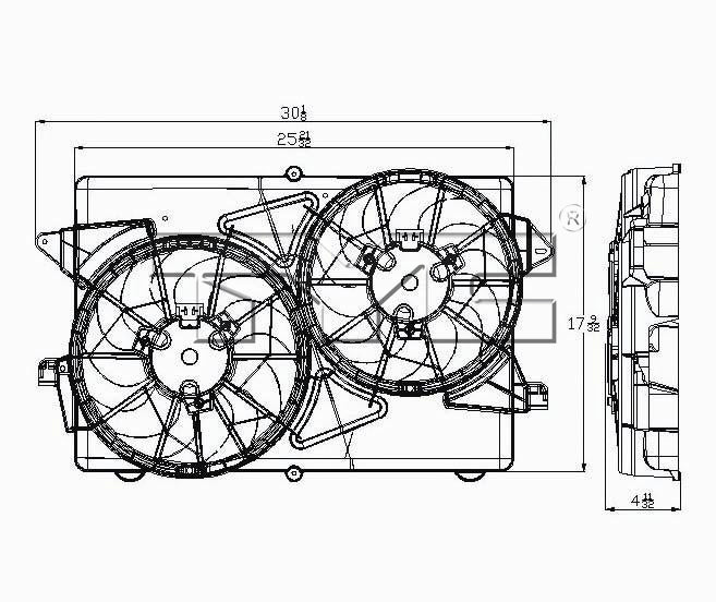 TYC Cooling Fan Assembly for Saturn Vue 2004-2007 OEM # 10387467