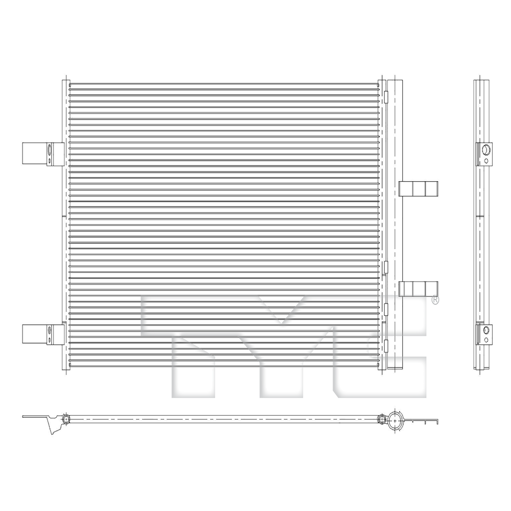 Mitsubishi A/C Condenser with OEM # 7812A464 TYC #  30280