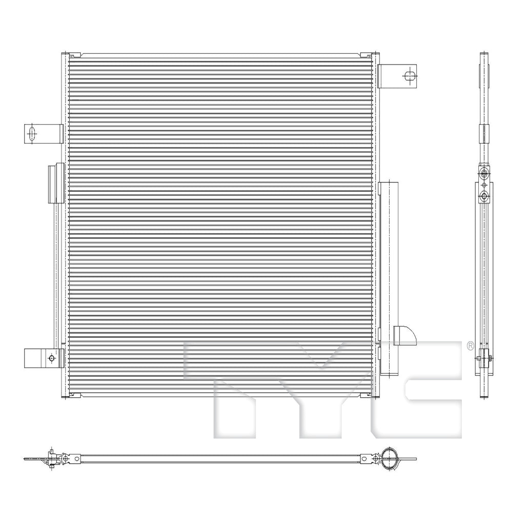 Jeep A/C Condenser with OEM # 68425451AA TYC #  30240
