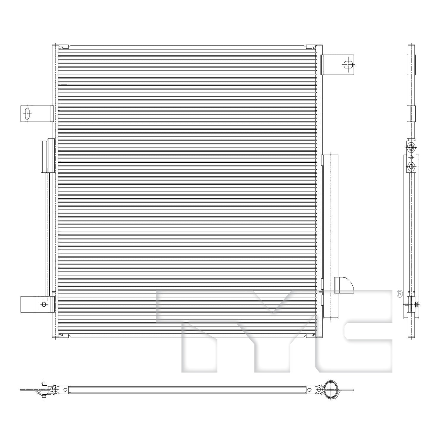 Jeep A/C Condenser with OEM # 68425451AA TYC #  30240
