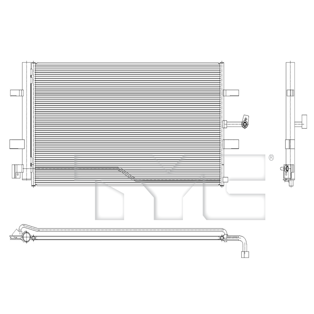 Ford A/C Condenser with OEM # MB3Z 19712 E TYC #  30278