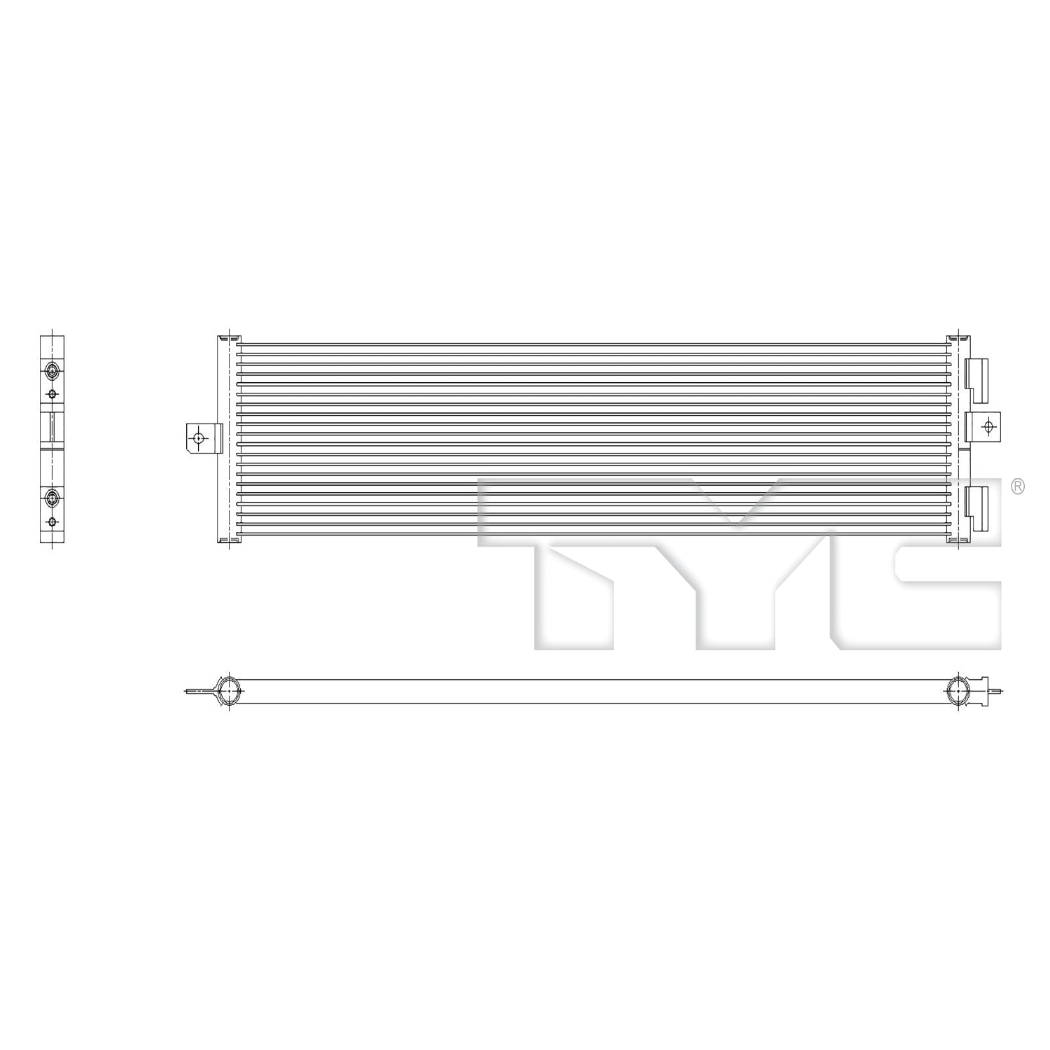 Genesis Hyundai A/C Condenser with OEM # 97606-GI000 TYC #  30245