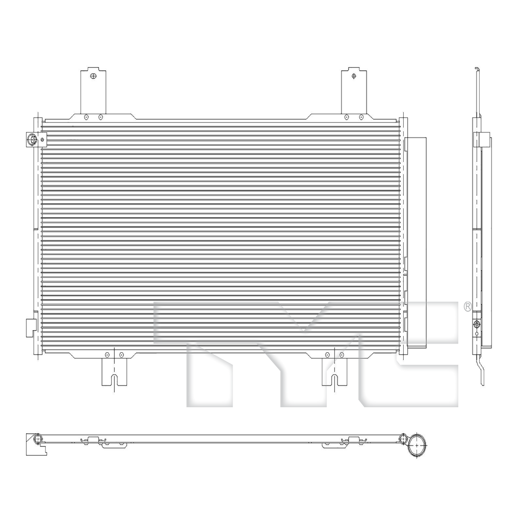 Honda A/C Condenser with OEM # 80100-T56-A01 TYC #  30324