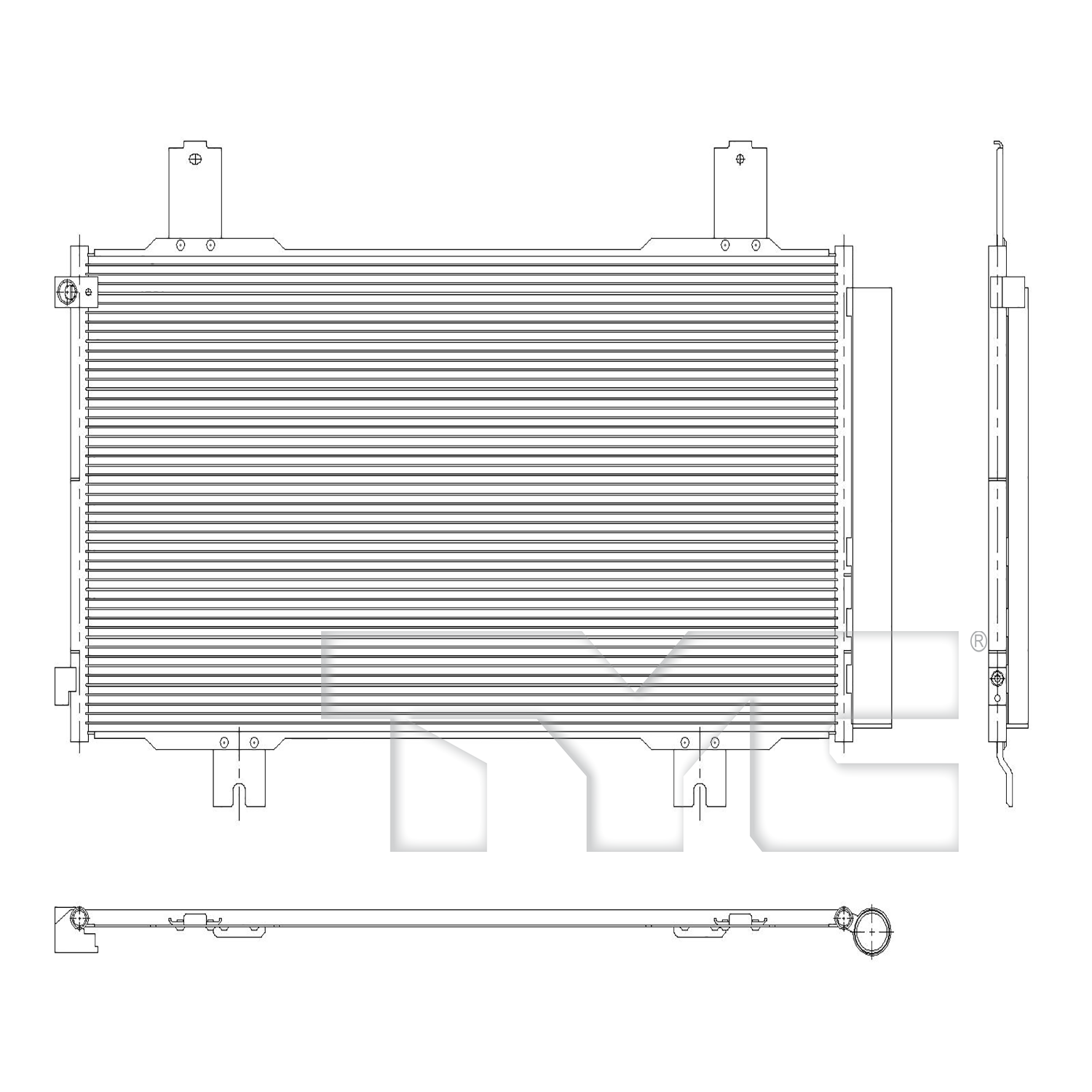 Honda A/C Condenser with OEM # 80100-T56-A01 TYC #  30324