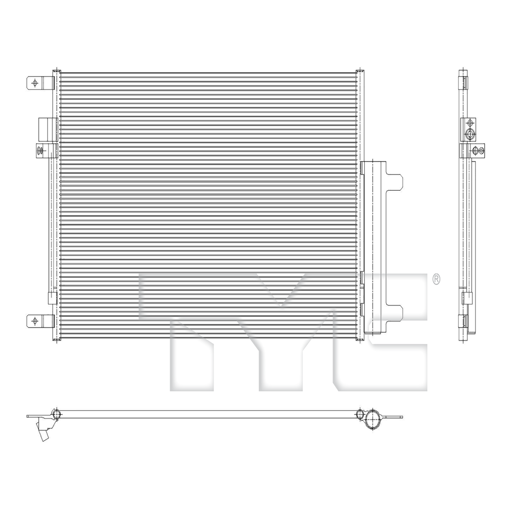 Jeep A/C Condenser with OEM # 68494833AA TYC #  30316