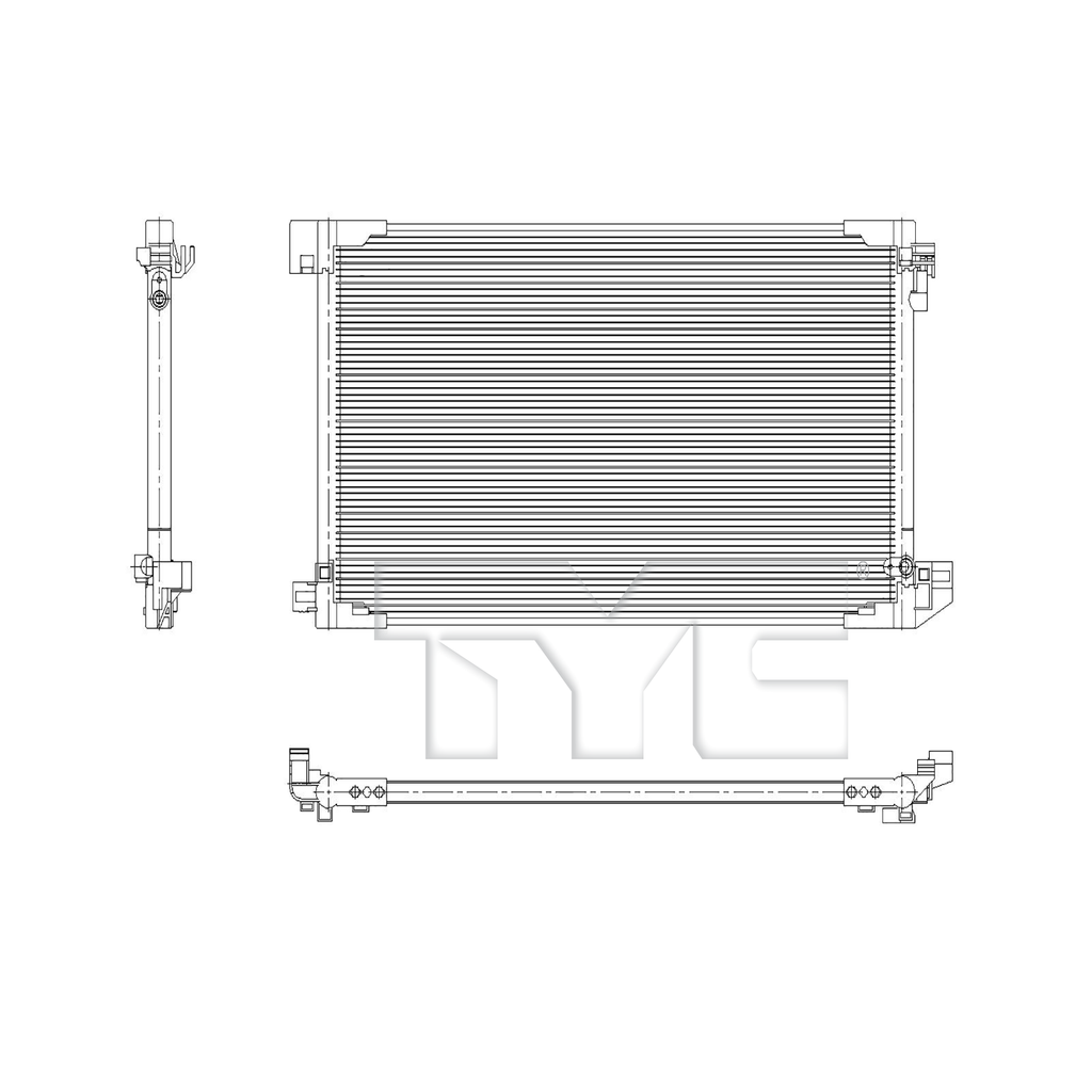 Toyota A/C Condenser with OEM # 884A0-47020 TYC #  30310