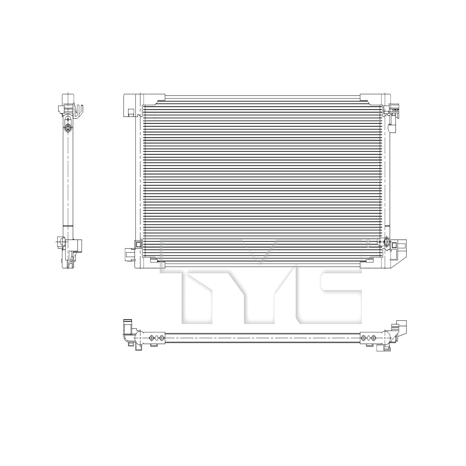 Toyota A/C Condenser with OEM # 884A0-47020 TYC #  30310