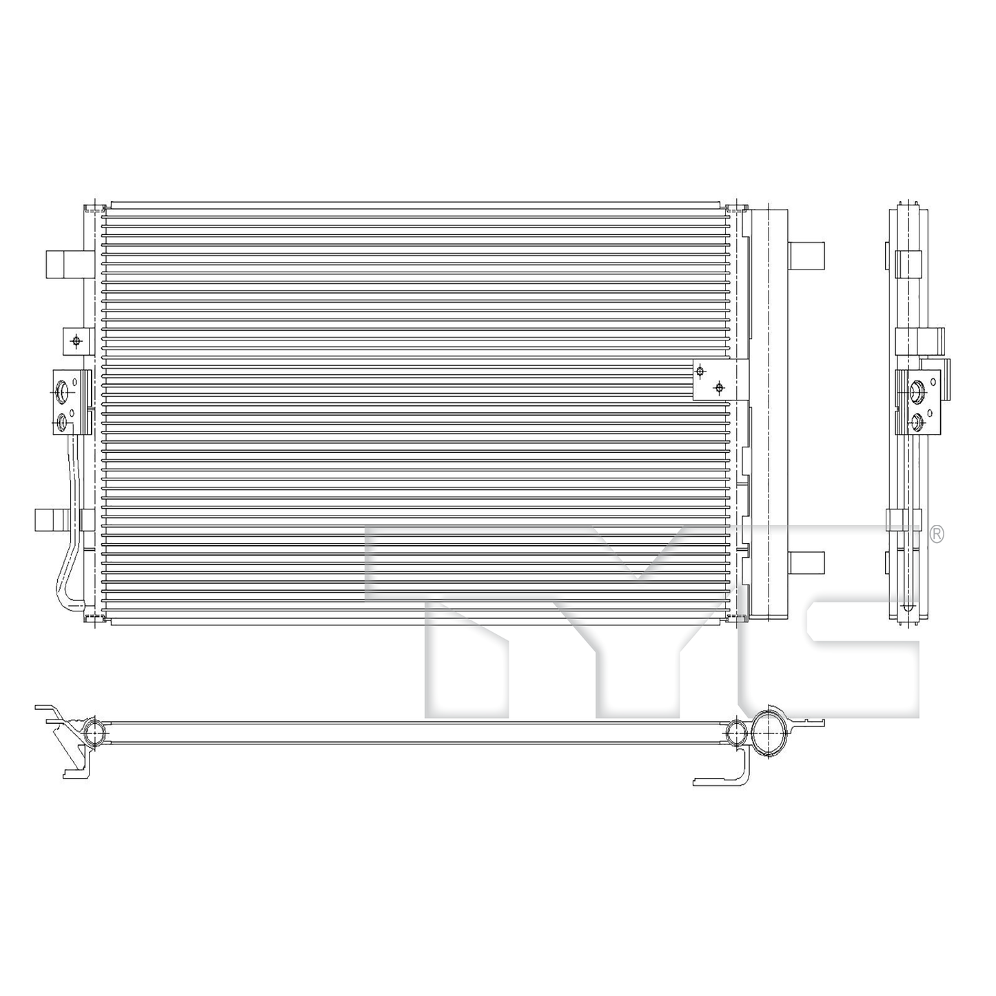 TYC AC Condenser for KIA SELTOS 2023-2025 From 02/20/2023 OEM #  97606-Q5500