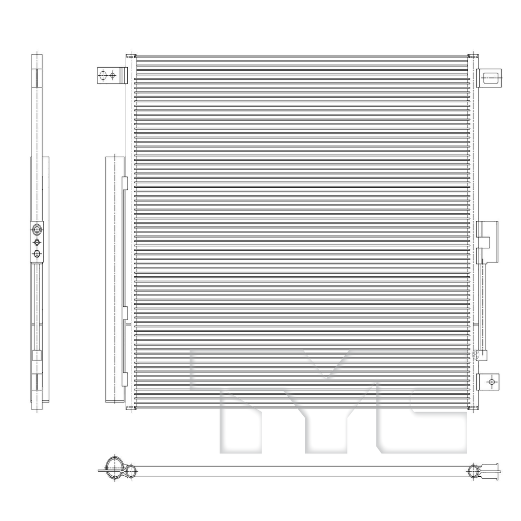 Dodge A/C Condenser with OEM # 68480076AC TYC #  30232