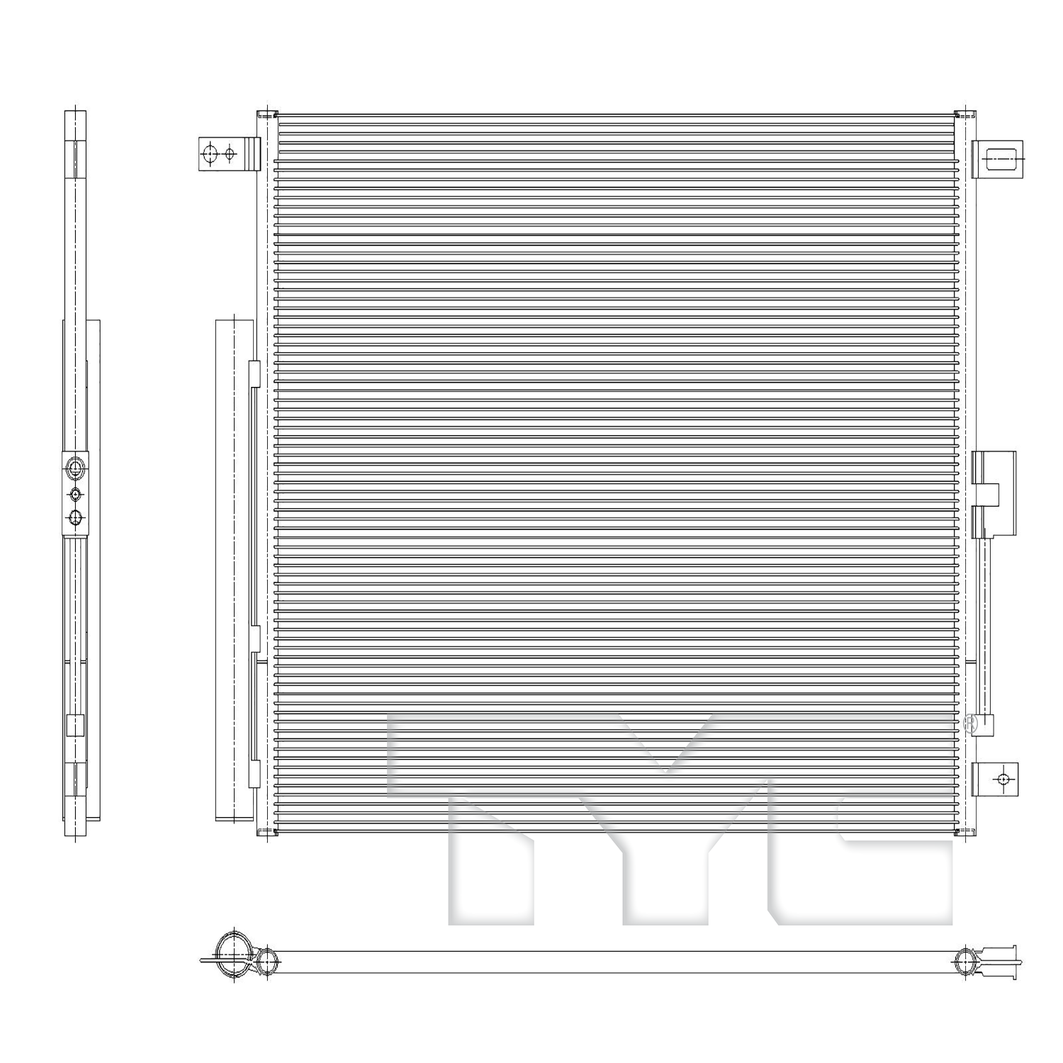 Dodge A/C Condenser with OEM # 68480076AC TYC #  30232