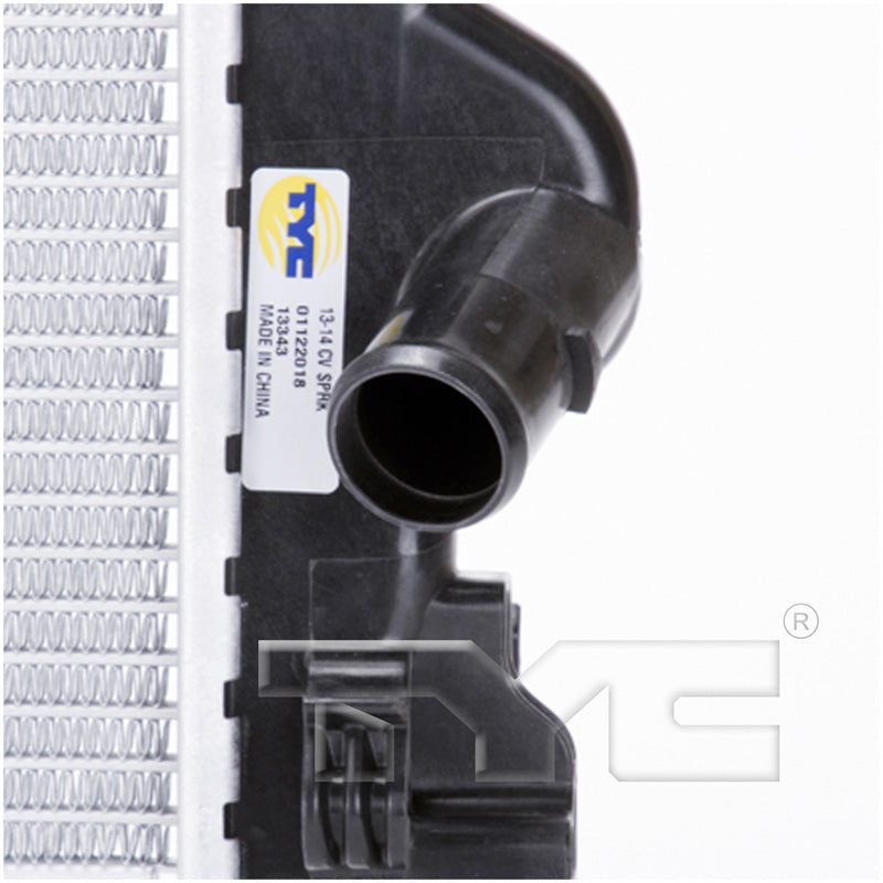 Chevrolet Radiator with OEM #  95942350 TYC #  13343