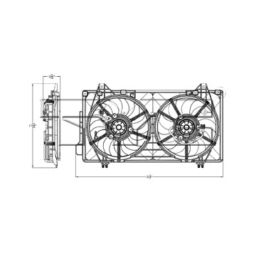 TYC Cooling Fan Assembly for Mazda 6 2014-2021 OEM # PE11-15-025