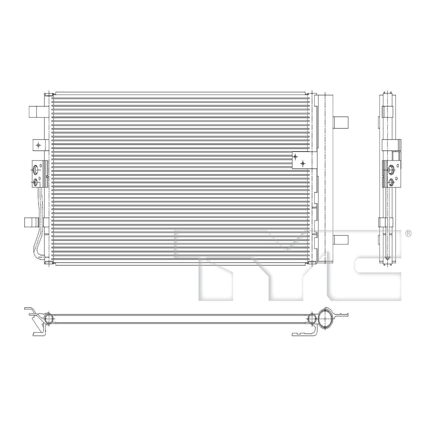 TYC AC Condenser for HYUNDAI KONA 2023-2025 From 06/15/2023 OEM #  97606-BE000