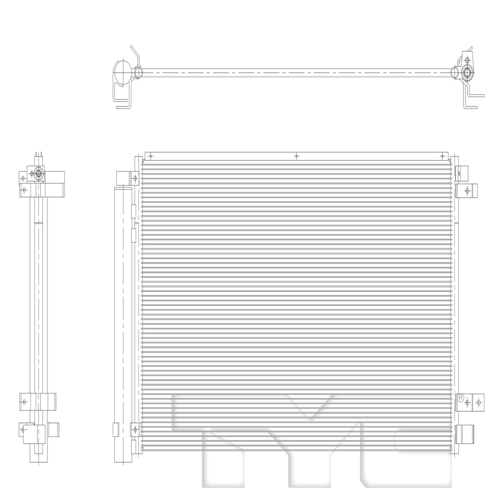 Ford A/C Condenser with OEM # PR3Z 19712 B TYC #  30266