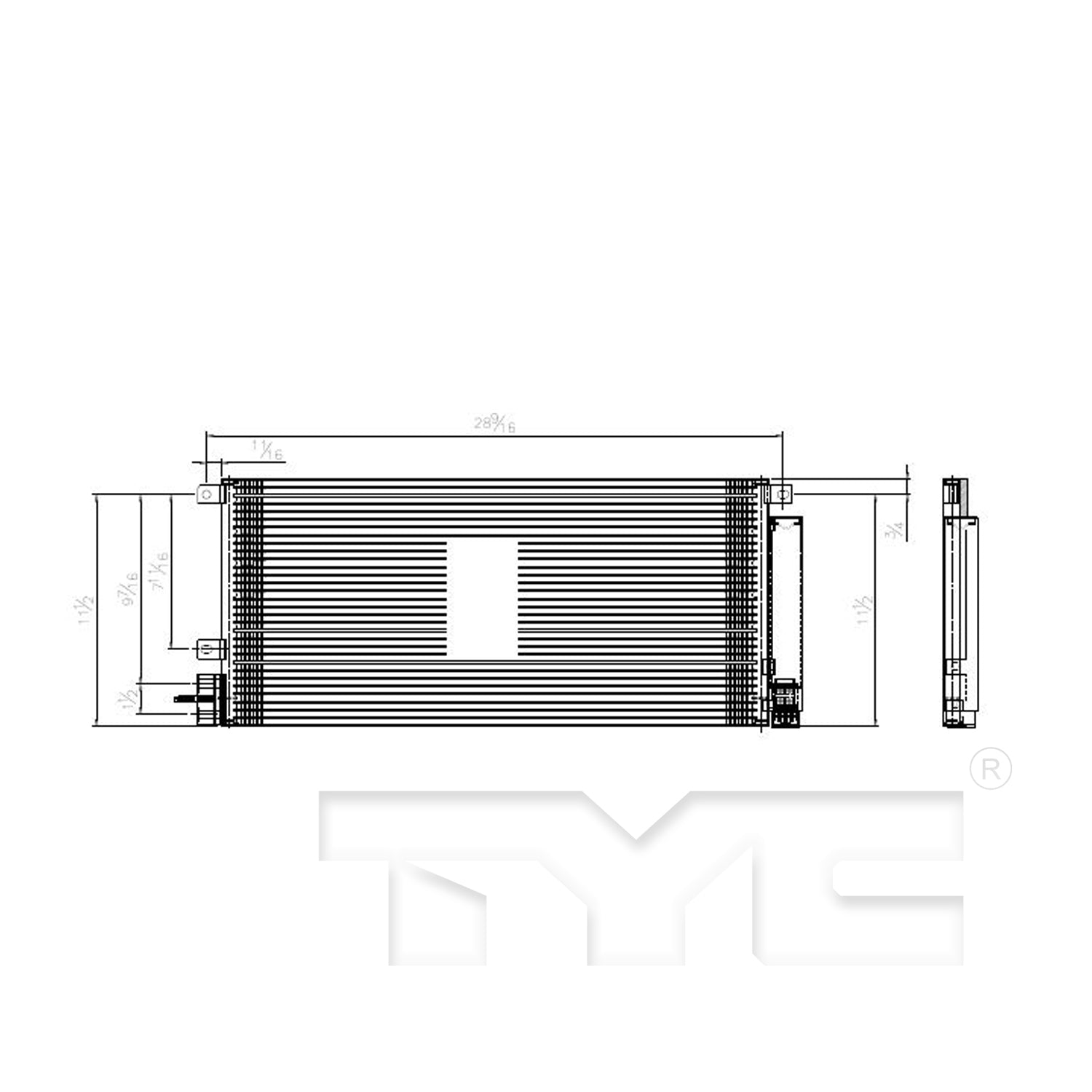 Buick Chevrolet A/C Condenser with OEM # 95321793 TYC #  4252