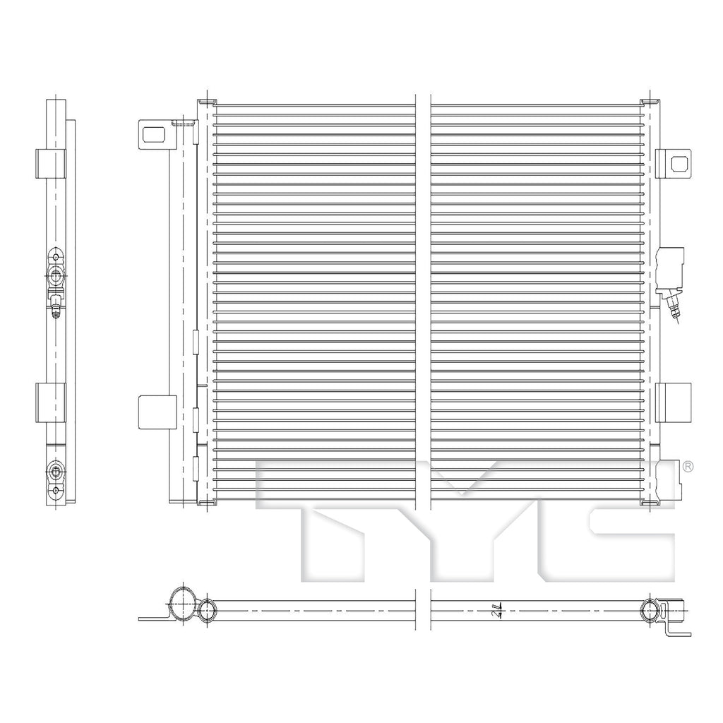 Cadillac Chevrolet GMC A/C Condenser with OEM # 86532093 TYC #  30226