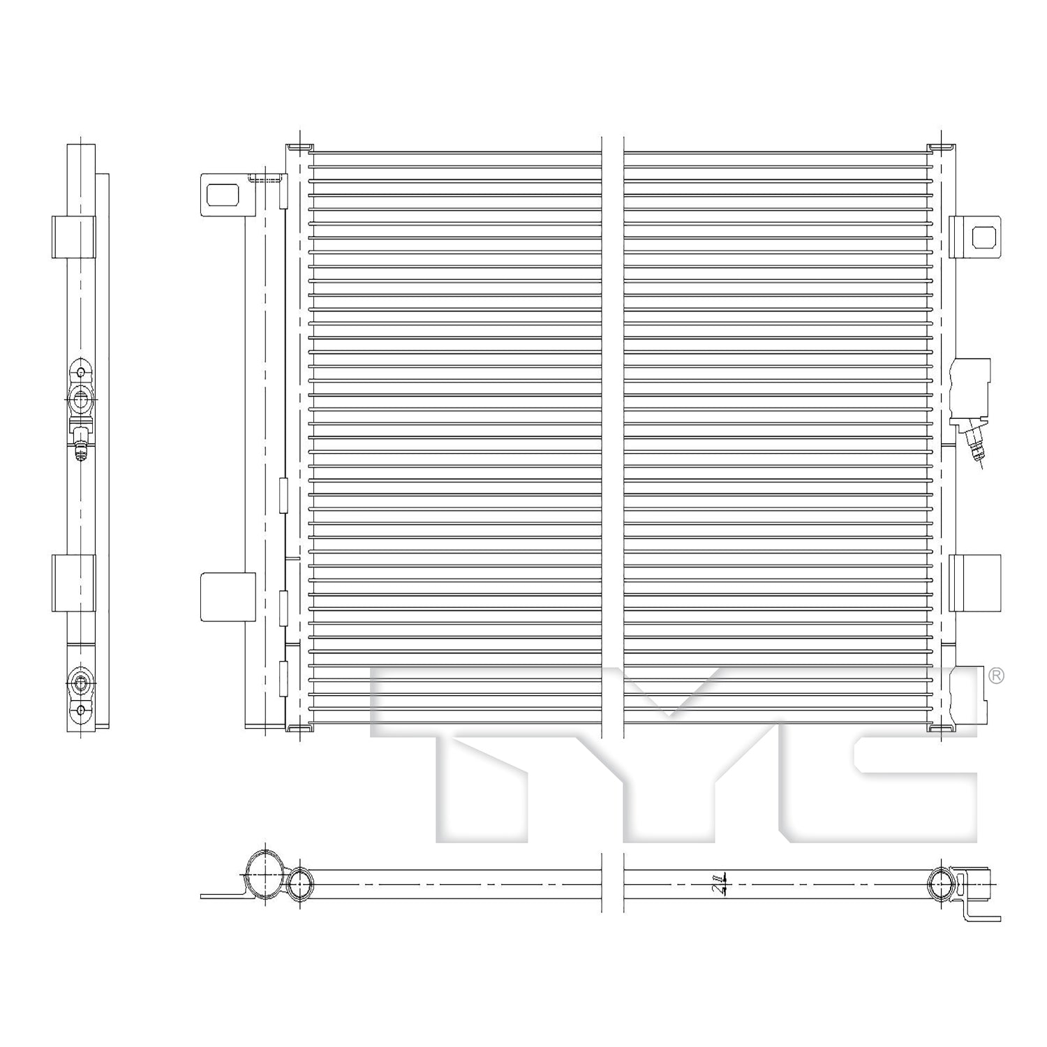 Cadillac Chevrolet GMC A/C Condenser with OEM # 86532093 TYC #  30226