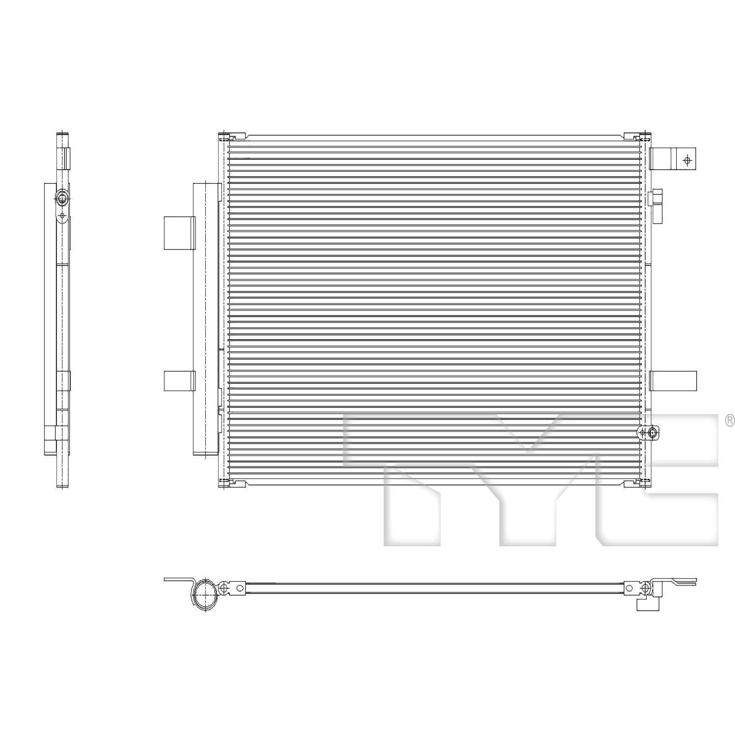 Subaru A/C Condenser with OEM # 73210FN00A TYC #  30301