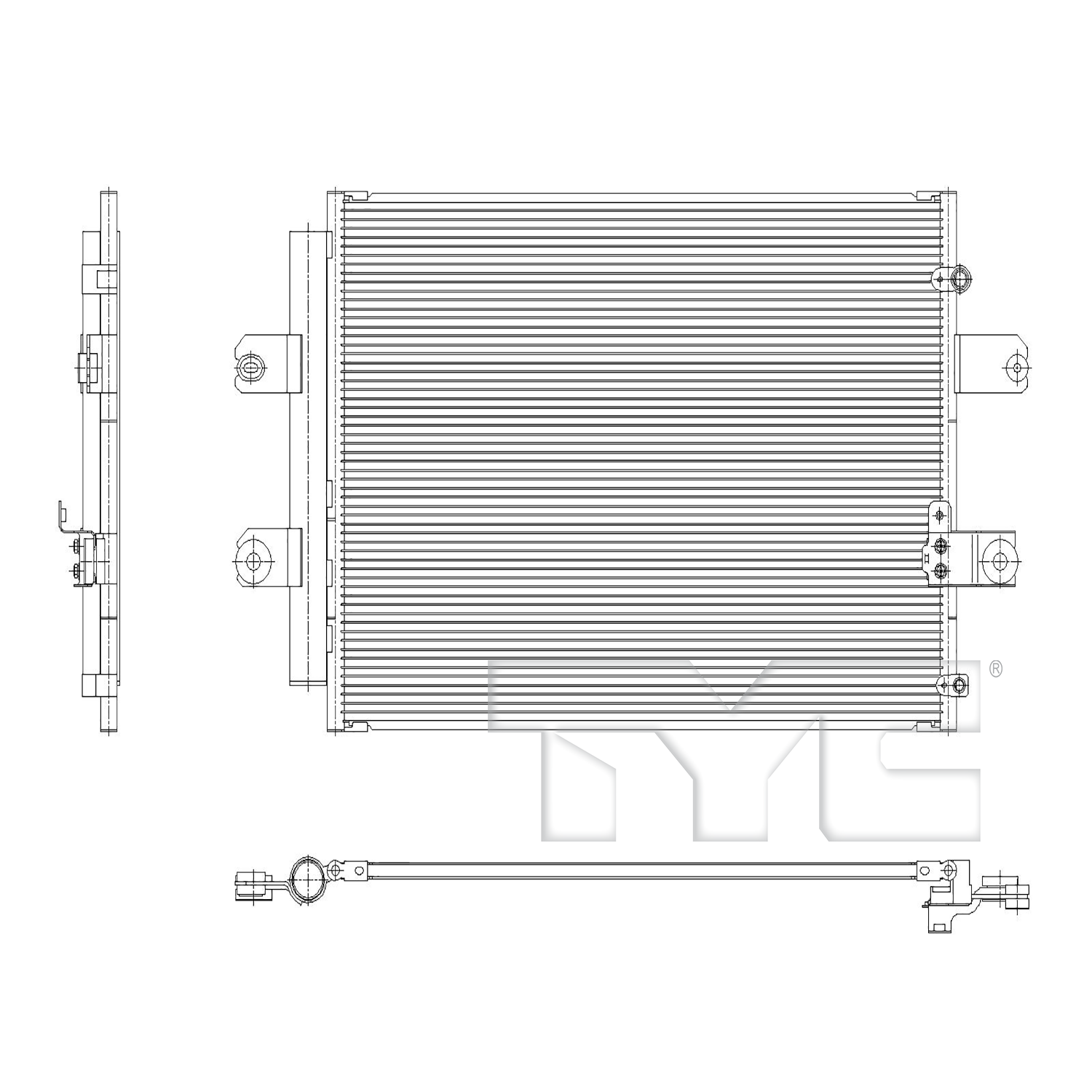 Toyota A/C Condenser with OEM # 884A0-AK010 TYC #  30289