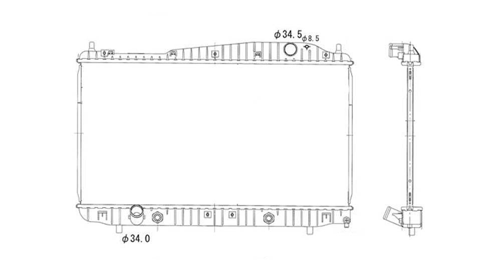Suzuki Radiator with OEM #  17700-86Z01 TYC #  13000